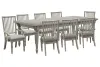 Pulaski Furniture P091240-KIT21 Pulaski Furniture P091240-KIT21 Madison Ridge - Extendable Leg Dining Table With 8 Arm Chairs - Bluff Gray