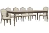 Pulaski Furniture P412240-KIT31 Pulaski Furniture P412240-KIT31 Saddle Creek - Extendable Leg Dining Table With 4 Upholstered Side Chairs And 2 Arms Chairs - Timber Brown