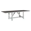 Liberty Furniture 139WH-T4002 Farmhouse - Trestle Table - Two Tone White / Wood Tone