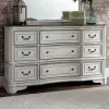 Liberty Furniture 244-BR34 Magnolia Manor - 9 Drawer Dresser - Antique White