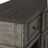 Liberty Furniture 237G-SR6642 River Place - Breakfront Server - Riverstone Gray & Tobacco