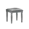 New Classic BA9698S-092 New Classic BA9698S-092 Valentino - Vanity Table Stool - Silver