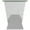 CoasterElevations 723447 Taffeta - Glass Top Mirrored Acrylic End Table - Silver