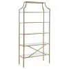 CoasterEssence 804393 Serena - 5-Shelf Glass Bookshelf - Gold