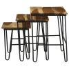 CoasterElevations 935981 Nayeli - 3 Piece Solid Sheesham Wood Nesting Tables - Natural