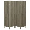 CoasterEveryday 961415 Deepika - 4-Panel Room Divider Folding Screen - Gray Driftwood