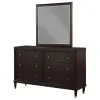Coaster Fine Furniture 223063M Emberlyn - 6-Drawer Dresser With Mirror - Brown