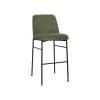 New Classic STH4023-BS-GRN Erik - Bar Chair With Black Metal Frame (Set of 2) - Green