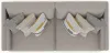 Jackson Furniture Industries 2405/36/37-18 Jackson Furniture Industries 2405/36/37-18 Trevor - 2 Piece Extra Deep Oversized Sofa - Nickel