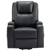 Coaster Fine Furniture 609475P Armstrong - Upholstered Power Lift Massage Recliner - Black