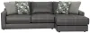 Jackson Furniture Industries 5045/63/76-28 Jackson Furniture Industries 5045/63/76-28 Minori - Italian Leather 2 Piece Sofa / Chaise With RSF Chaise - Steel