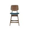 New Classic D1651-22-FGR Oscar - Counter Chair With Cushion (Set of 2) - Walnut / Forest Green