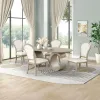 New Classic 40-D4128-OD4C New Classic 40-D4128-OD4C Gwendolyn - Oval Dining Table With 4 Side Chairs - Beige / Natural