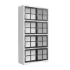 Pulaski Furniture P021773 Pulaski Accents - 4-Shelf Sliding Door Bookcase - White / Black