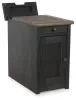 Ashley Furniture T736-7 Tyler Creek - Chair Side End Table - Grayish Brown / Black