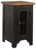 Ashley Furniture T468-7 Valebeck - Chair Side End Table - Black / Brown