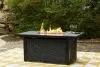 Ashley Furniture P792-773 Beachcroft - Rectangular Fire Pit Table - Black / Light Gray