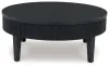 Ashley Furniture T551-8 Marstream - Round Cocktail Table - Black