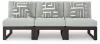 Ashley Furniture P490P6 Beachloft - 3-Piece Outdoor Sectional - Black / Gray