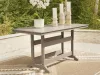 Ashley Furniture PCP228-642 Seacliff Beach - Rectangular Counter Height Dining Table With Umbrella Option - Medium Brown