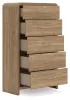 Ashley Furniture PCB1121-46 Gramburg - Five Drawer Chest - Warm Natural Brown