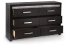 Ashley Furniture PCB2611-31 Brizmore - Six Drawer Dresser - Black