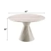 ACME DN07075 Ogin - Round Dining Table - Marble Print & Natural