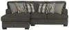 Jackson Furniture Industries 5473/42/75 Crawford - 2 Piece Sofa Chaise With LSF Chaise With 6 Included Accent Pillows - Dark Gray
