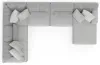 Jackson Furniture Industries 3303/30/62/76-18 Logan - 3 Piece Sectional With Comfort Coil Seating And 9 Included Accent Pillows Right Side Facing Chaise - Moonstruck