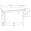CoasterEveryday 108083 Alfredo - Upholstered Dining Bench - Gray And Natural Walnut