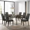 CoasterEssence 115271-S5 Wes - 5 Piece Rectangular Dining Table Set - Dark Walnut