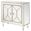 CoasterEssence 951854 Lupin - 2-Door Mirrored Storage Accent Cabinet - Champagne