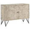 CoasterEssence 959652 Eileen - 2 Door Wood Storage Accent Cabinet - White Washed