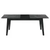 CoasterEssence 121251 Crestmont - Extension Dining Table Faux Marble - Black