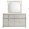 Coaster Fine Furniture 224953M Olivia - 6-Drawer Dresser And LED Mirror - Pearl White