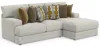 Jackson Furniture Industries 2240/46/76-26 Tori - 2 Piece Sofa Chaise With Comfort Coil Seating And 6 Accent Pillows Included (Right Side Facing Chaise) - Birch