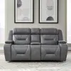 Liberty Furniture 7019BG-22P Chapman - Loveseat With Console P2 & ZG - Aline Blue Gray