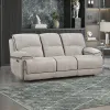 New Classic U5861-30P2-LBR Camden - Dual Reclining Sofa With Power Headrest & Footrest - Beige / Brown