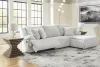 Ashley Furniture 92706S6 Ashley Furniture 92706S6 Top Tier - 3-Piece Reclining Sectional Sofa With Raf Press Back Chaise - Alloy