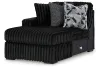 Ashley Furniture 98103S10 Ashley Furniture 98103S10 Midnight-Madness - 3-Piece Sectional With Laf Corner Chaise - Onyx