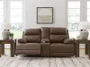 Ashley Furniture U1040018 Vonryan - Power Reclining Loveseat With Console / Adj Headrest - Tobacco