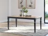 Ashley Furniture PCD591-25 Brenkerton - Rectangular Dining Room Table - Grayish Brown / Black