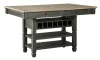 Ashley Furniture D736/32/124(4)/60 Ashley Furniture D736/32/124(4)/60 Tyler Creek - 6 Pc. - Counter Table, 4 Barstools, Server - Dark Gray