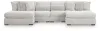 Ashley Furniture PC59106S4 Ashley Furniture PC59106S4 Cuddle Plush - 4-Piece Sectional With 2 Armless Chaises - Arctic
