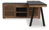 Ashley Furniture H737H1 Ashley Furniture H737H1 Kallari - Credenza With Desk Return - Warm Brown / Black