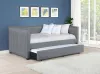 CoasterEssence 300554 Brodie - Upholstered Twin Daybed With Trundle - Gray