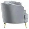CoasterEssence 506864 Sophia - Upholstered Channel Tufted Sofa - Gray