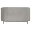 CoasterElevations 508462 Avonlea - Upholstered Sloped Arm Loveseat Velvet - Pearl Silver