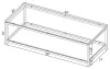 CoasterEssence 720228 Trini - 1-Shelf Glass Top Coffee Table - Black Nickel