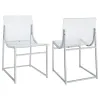 Coaster Fine Furniture 121182 Adino - Acrylic Dining Side Chair (Set of 2) - Chrome
